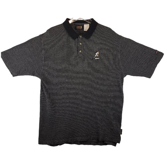 Vintage FOURSOME Golf Shirt Extra Large US XL Polo Disney Grumpy Black White - Picture 8 of 9